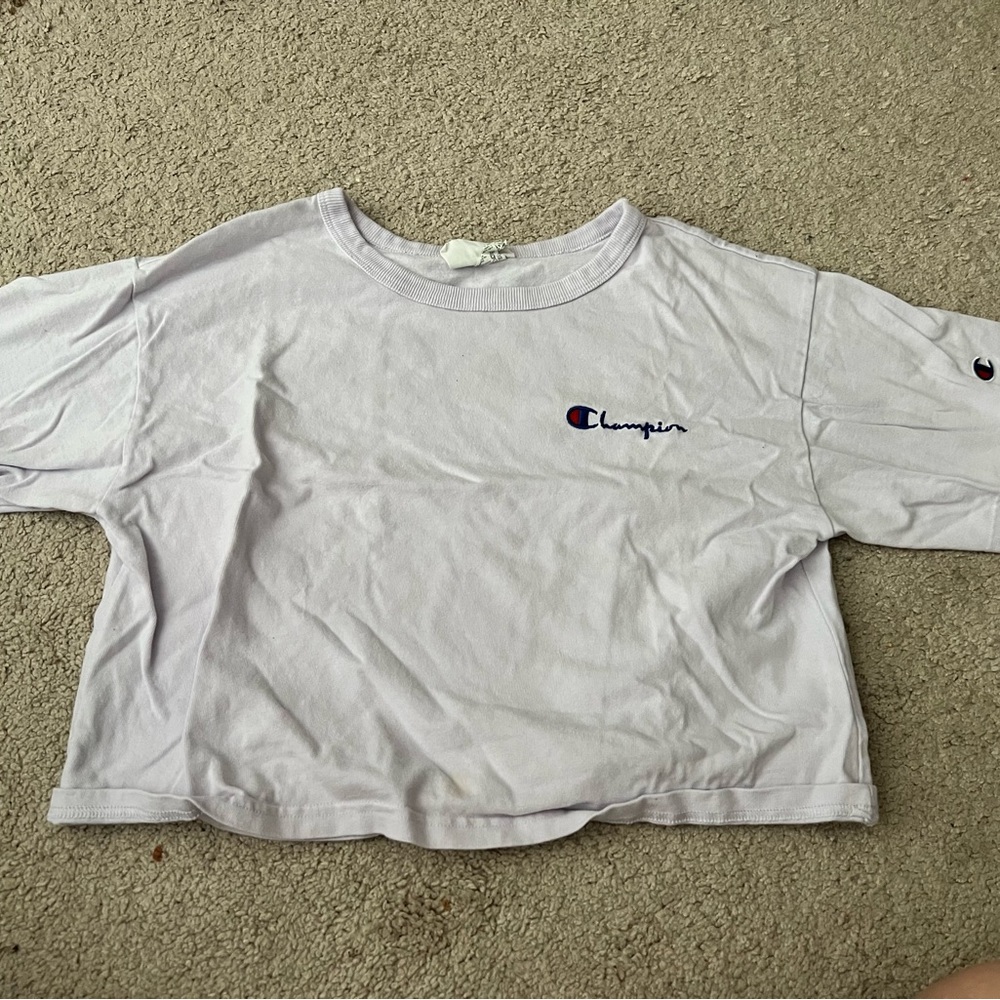Champion brand crop top, lavender purple, size s